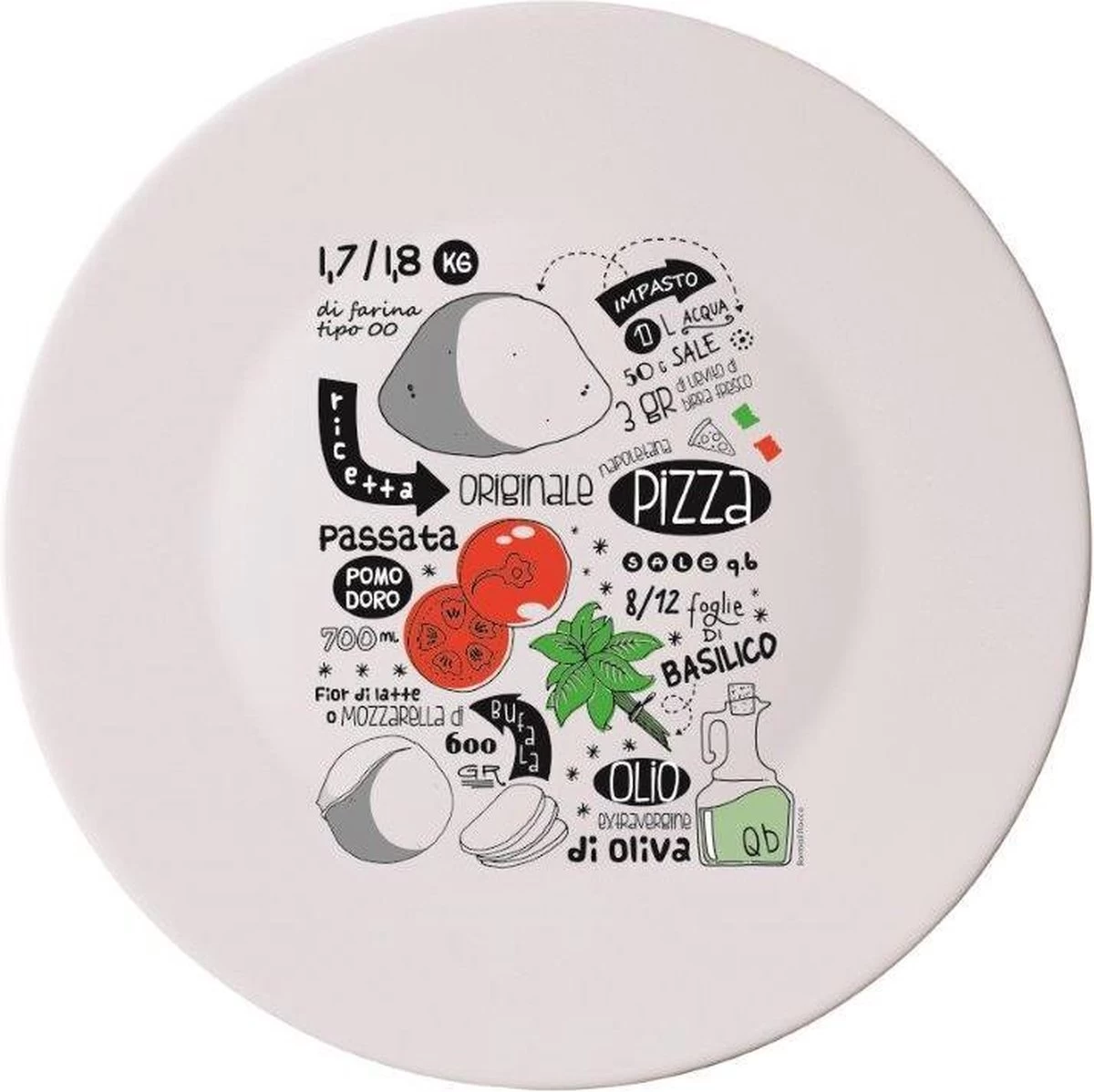 Bormioli Rocco Recipe Pizzabord - Ø 33 Cm - Set-4 6 Bormioli Rocco Recipe Pizzabord - Ø 33 Cm - Set-4 - Afbeelding 4