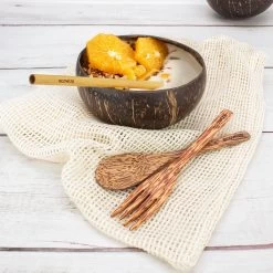 Ecowize Coconut Bowls (Set Van 3) - Kokosnoot Kom & Schaal - Met 3 Lepels, 3 Vorken En 8 Bamboe Rietjes - Zero Waste & Herbruikbaar - Duurzaam Cadeau -Keukenserie Winkel 1200x1198 36