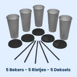 Herbruikbare Bekers Met Rietje En Deksel Van Plastic – Starbucks Design – Drinkbekers Met Rietje – Kleur Veranderende Beker -Keukenserie Winkel 1200x1198 8