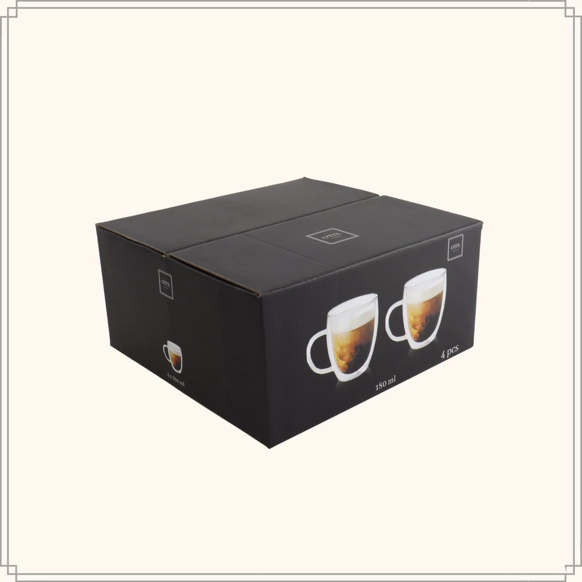 OTIX Dubbelwandige Koffieglazen - Koffiekopjes - 180 Ml - Set Van 4 - Transparant - Latte Macchiato Glazen 11 OTIX Dubbelwandige Koffieglazen - Koffiekopjes - 180 Ml - Set Van 4 - Transparant - Latte Macchiato Glazen - Afbeelding 9