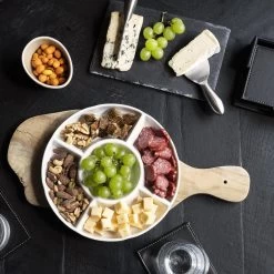 Krumble Tapasbord Met 5 Vakken / Servies / Borden / Hapjesbord / Serveerschalen / Serveerborden / Gourmetbord - Wit -Keukenserie Winkel 1200x1200 1023