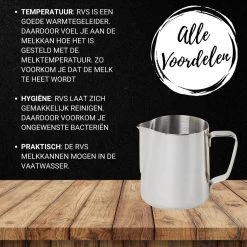 Merkloos Pazzo Goods - Melkkan - Melkkannetje Opschuim - Zilver - 350 Ml - Premium Kwaliteit - RVS - -Keukenserie Winkel 1200x1200 1080