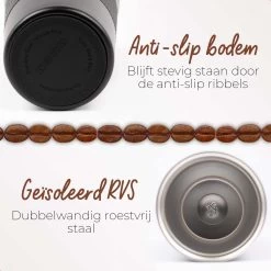 SIP !T® Premium RVS Koffiebeker To Go Thermosbeker – 380 ML – Herbruikbare Koffie & Theebeker – Lekvrij – Zwart - Valentijn -Keukenserie Winkel 1200x1200 109