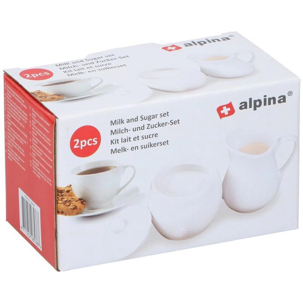 Merkloos Melk En Suiker Setje Wit Keramiek 4 Merkloos Melk En Suiker Setje Wit Keramiek - Afbeelding 2