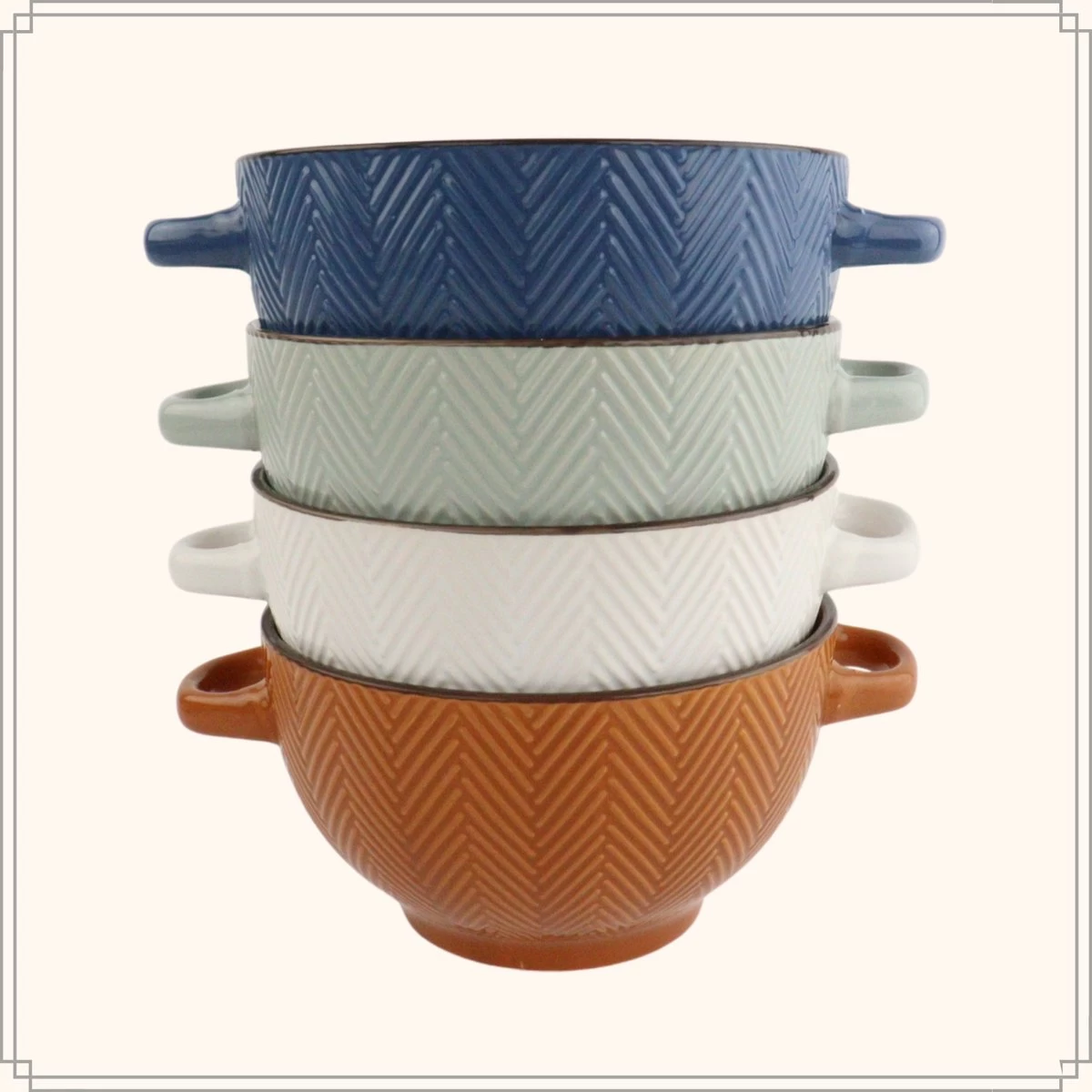 OTIX Soepkommen - Met Oor - Set Van 4 - Verschillende Kleuren - Aardewerk - 680 Ml 8 OTIX Soepkommen - Met Oor - Set Van 4 - Verschillende Kleuren - Aardewerk - 680 Ml - Afbeelding 6