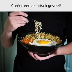 Gadgy Noodle Kom Set - 2 Kommen, 2 Paar Eetstokjes En 2 Lepels - Noodle Bowl - Japans Servies -Keukenserie Winkel 1200x1200 1129