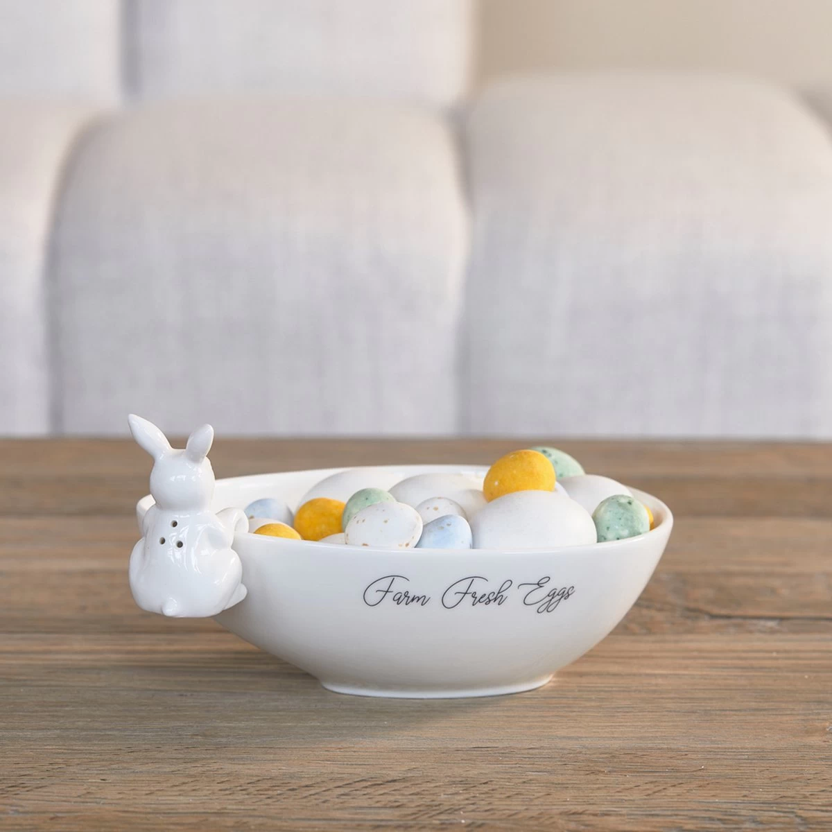 Riviera Maison Eierschaal Paasdecoratie, Eierhouder - Fresh Farm Eggs Bowl - Wit - Porselein - Giftbox 8 Riviera Maison Eierschaal Paasdecoratie, Eierhouder - Fresh Farm Eggs Bowl - Wit - Porselein - Giftbox - Afbeelding 6