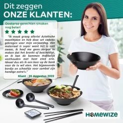 Homewize Ramen Bowl 3x - Set 14-delig - Noodle Kom Set Met Soeplepels & Eetstokjes - Sterk & Vaatwasserbestendig Japans Melamine Servies - Stijlvolle Noodle Bowl Set Voor 3 Personen - Duurzaam Cadeau 13 Homewize Ramen Bowl 3x - Set 14-delig - Noodle Kom Set Met Soeplepels & Eetstokjes - Sterk & Vaatwasserbestendig Japans Melamine Servies - Stijlvolle Noodle Bowl Set Voor 3 Personen - Duurzaam Cadeau -Keukenserie Winkel 1200x1200 1187