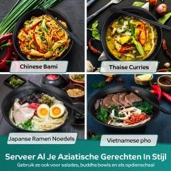 Homewize Ramen Bowl 3x - Set 14-delig - Noodle Kom Set Met Soeplepels & Eetstokjes - Sterk & Vaatwasserbestendig Japans Melamine Servies - Stijlvolle Noodle Bowl Set Voor 3 Personen - Duurzaam Cadeau 15 Homewize Ramen Bowl 3x - Set 14-delig - Noodle Kom Set Met Soeplepels & Eetstokjes - Sterk & Vaatwasserbestendig Japans Melamine Servies - Stijlvolle Noodle Bowl Set Voor 3 Personen - Duurzaam Cadeau -Keukenserie Winkel 1200x1200 1189