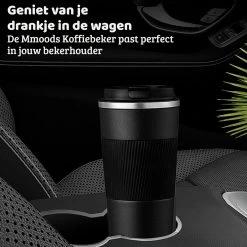 Mmoods Thermosbeker Voor Koffie En Thee 380ml - Koffiebeker To Go - Reisbeker Voor Auto - Herbruikbare Drinkfes Voor Warme En Koude Dranken - Ecologische Thermoskan Zwart Geschenk -Keukenserie Winkel 1200x1200 121