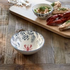 Riviera Maison Serveerschaal Keramiek, Ronde Kom Voor Salades, Fruit, Snacks - First Catch Bowl - Blauw - Keramiek - Maat M -Keukenserie Winkel 1200x1200 1210