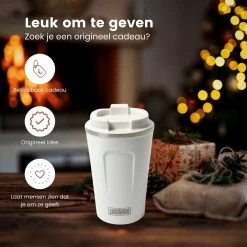 LaCardia Koffiebeker To Go Premium Wit – Thermosbeker – Theebeker – 380ML – Herbruikbaar -Keukenserie Winkel 1200x1200 130