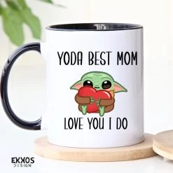 Yoda Best Mom - Baby Yoda - Baby Yoda Mok - Star Wars - Mandalorian - Vaderdag Cadeau - Vaderdag - Moederdag Cadeau - Moederdag - Cadeau Voor Moeder - Mokken En Bekers - Cadeau Voor Vrouw - Valentijndag - Theeglazen - Koffiemok -Keukenserie Winkel 1200x1200 230