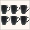 OTIX Koffiekopjes - Met Oor - Set Van 6 - Mat - Zwart - 340ml -Keukenserie Winkel 1200x1200 232