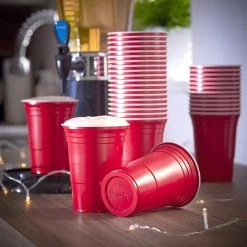 Merkloos Beerpong - 50 Stuk(s) - Red Cups Inc. 3 Ballen - Beerpong Drankspel - Plastic Bekers - Beer Pong -Keukenserie Winkel 1200x1200 257