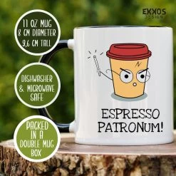 Haryy Potter Espresso Patronum Mok - Harry Potter - Grappige Cadeaus - Verjaardag Cadeau - Cadeau Voor Man - Cadeau Voor Vrouw - Mok Met Tekst - Mokken - Best Cadeautjes - Thee Glazen - Koffie Mok -Keukenserie Winkel 1200x1200 261