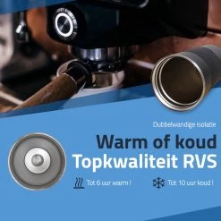 GOAT Outdoor RVS Koffiebeker To Go - Thermosbeker - Theebeker - Reisbeker - Lekvrij - 380ml - Zwart -Keukenserie Winkel 1200x1200 265