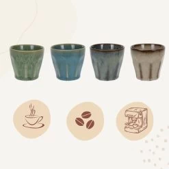 Orange85 Espresso Kopjes - Set Van 4 - Porselein - Hittebestendig - 90 Ml - Rond - Espresso - Mokken - Glazen - Koffiekopjes -Keukenserie Winkel 1200x1200 275