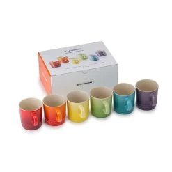 Le Creuset Espresso Kopjes Rainbow 100 Ml - 6 Stuks