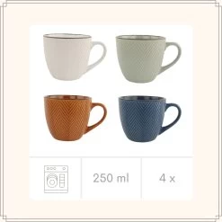 OTIX Koffiekopjes - Met Oor - Set Van 4 - Verschillende Kleuren - Aardewerk - 250 Ml 15 OTIX Koffiekopjes - Met Oor - Set Van 4 - Verschillende Kleuren - Aardewerk - 250 Ml -Keukenserie Winkel 1200x1200 344