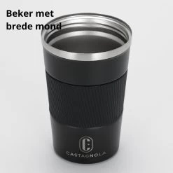 Castagnola Design RVS Koffiebeker To Go - Zwart - 380ml - Thermosbeker - Theebeker -Keukenserie Winkel 1200x1200 353