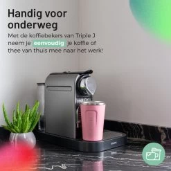 Triple J® Koffiebeker To Go - Thermosbeker - BPA & Lekvrij - 380ml - Roze -Keukenserie Winkel 1200x1200 376