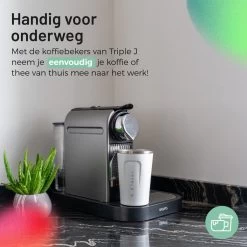 Triple J® Koffiebeker To Go - Thermosbeker - BPA & Lekvrij - 380ml - Wit -Keukenserie Winkel 1200x1200 387