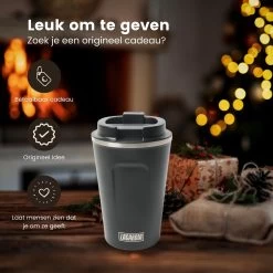 LaCardia Koffiebeker To Go Premium Zwart – Thermosbeker – Theebeker – 380ML – Herbruikbaar 16 LaCardia Koffiebeker To Go Premium Zwart – Thermosbeker – Theebeker – 380ML – Herbruikbaar -Keukenserie Winkel 1200x1200 399