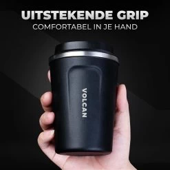 Volcan RVS Koffiebeker To Go - Thermosbeker - Theebeker - Coffee - Zwart -Keukenserie Winkel 1200x1200 45