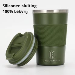 Castagnola Design RVS Koffiebeker To Go - Groen - 380ml - Thermosbeker - Theebeker -Keukenserie Winkel 1200x1200 463