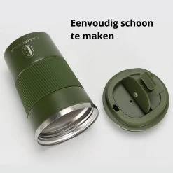 Castagnola Design RVS Koffiebeker To Go - Groen - 380ml - Thermosbeker - Theebeker -Keukenserie Winkel 1200x1200 466