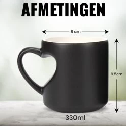 Malinsi Hart Mok - Hitte Kleur Veranderende Glazen - Zwart 330ml - Liefde Mokken - Koffie En Thee Beker - Theeglazen - Koffiebeker - Koffiemok - Hartjes Koffiekopjes - Cadeau Voor Man & Vrouw -Keukenserie Winkel 1200x1200 486