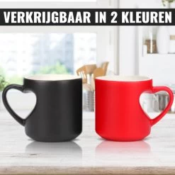 Malinsi Hart Mok - Hitte Kleur Veranderende Glazen - Zwart 330ml - Liefde Mokken - Koffie En Thee Beker - Theeglazen - Koffiebeker - Koffiemok - Hartjes Koffiekopjes - Cadeau Voor Man & Vrouw -Keukenserie Winkel 1200x1200 487