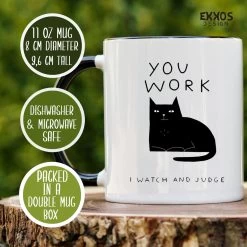 I Work Hard Kat Mok - Katten - Juf Cadeau - Meester Cadeau - Verjaardagscadeau - Cadeau - Verjaardag Cadeau Man - Cadeau Voor Man - Cadeau Voor Vrouw - Mokken - Theeglazen - Koffiekopjes -Keukenserie Winkel 1200x1200 518