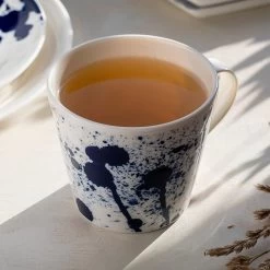 Royal Doulton Pacific - 6x Mok / Beker - Porselein - Wit / Blauw - 450 Ml - Set Van 6 Mokken -Keukenserie Winkel 1200x1200 565