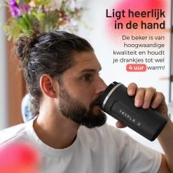 Triple J® Koffiebeker To Go - Thermosbeker - BPA & Lekvrij - 510ml - Zwart -Keukenserie Winkel 1200x1200 64