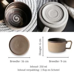 House Of Husk® Keramieke Kop En Schotel Set - Koffiekopjes - Theemokken - Koffiemokken - 250 Ml - Bruin Aardewerk 9 House Of Husk® Keramieke Kop En Schotel Set - Koffiekopjes - Theemokken - Koffiemokken - 250 Ml - Bruin Aardewerk -Keukenserie Winkel 1200x1200 649