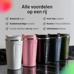 Triple J® Koffiebeker To Go - Thermosbeker - BPA & Lekvrij - 510ml - Zwart -Keukenserie Winkel 1200x1200 68