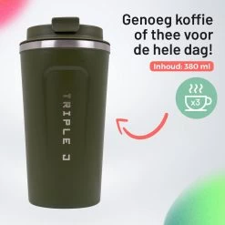 Triple J® Koffiebeker To Go - Thermosbeker - BPA & Lekvrij - 510ml - Groen -Keukenserie Winkel 1200x1200 77
