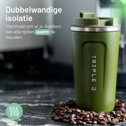 Triple J® Koffiebeker To Go - Thermosbeker - BPA & Lekvrij - 510ml - Groen -Keukenserie Winkel 1200x1200 78