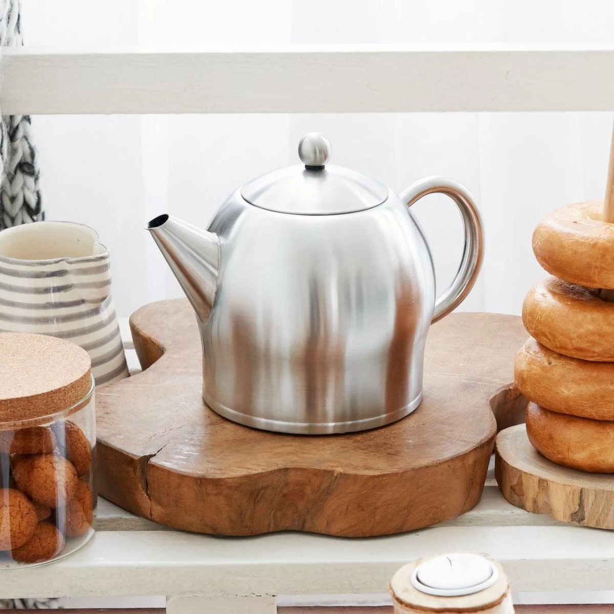 Bredemeijer - Theepot Minuet Santhee 1,4L Mat Dubbelwandig 12 Bredemeijer - Theepot Minuet Santhee 1,4L Mat Dubbelwandig - Afbeelding 10