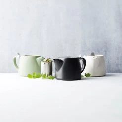 Point-Virgule - Theepot Met Thee Infuser - Mat - Gebroken Wit - 500ml -Keukenserie Winkel 1200x1200 854