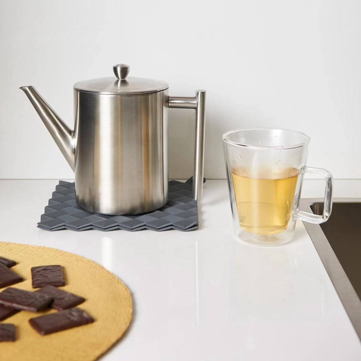 Bredemeijer - Theepot Minuet Cylindre 1,2L Mat Dubbelwandig 8 Bredemeijer - Theepot Minuet Cylindre 1,2L Mat Dubbelwandig - Afbeelding 6