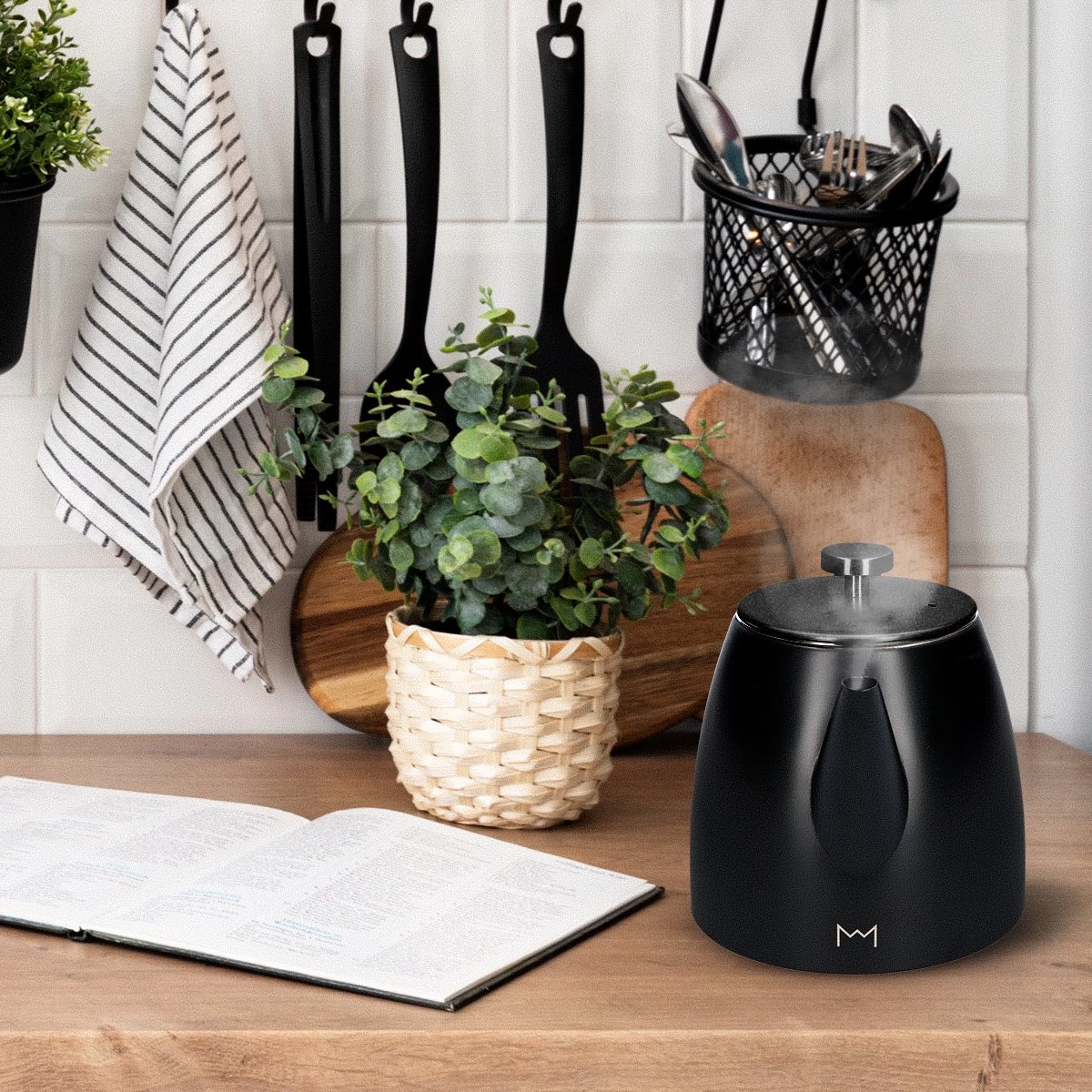 Vaja® Camille Theepot Zwart Met Filter - 1 Liter - RVS - Dubbelwanding 9 Vaja® Camille Theepot Zwart Met Filter - 1 Liter - RVS - Dubbelwanding - Afbeelding 7