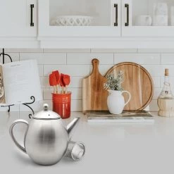 Vaja Valerie - Theepot Met Filter - Dubbelwandig - RVS - 1.2L 24 Vaja Valerie - Theepot Met Filter - Dubbelwandig - RVS - 1.2L -Keukenserie Winkel 1200x1200 873