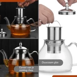 SensaHome - Infuser Theekan/Theepot - Transparant - Glas -Keukenserie Winkel 1200x1200 892