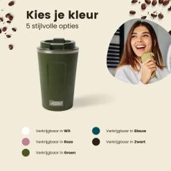 LaCardia Koffiebeker To Go Premium Groen – Thermosbeker – Theebeker – 380ML – Herbruikbaar 15 LaCardia Koffiebeker To Go Premium Groen – Thermosbeker – Theebeker – 380ML – Herbruikbaar -Keukenserie Winkel 1200x1200 90
