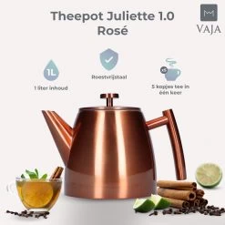 Vaja® Theepot Juliette Rosé Dubbelwandig -Keukenserie Winkel 1200x1200 920