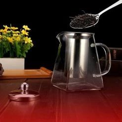 Procidi® Glazen Theepot Met Filter - Theekan Met Infuser - Dubbelwandig Borosilicaat Glas - Thee Thermoskan - Koffiekan 950 ML - Teapot -Keukenserie Winkel 1200x1200 935