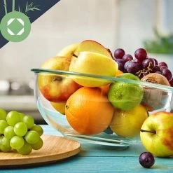 Klarstein Glazen Serveerschaal Met Bamboe Deksel - Afwasmachinebestendig - Veelzijdig Inzetbaar -Keukenserie Winkel 1200x1200 976